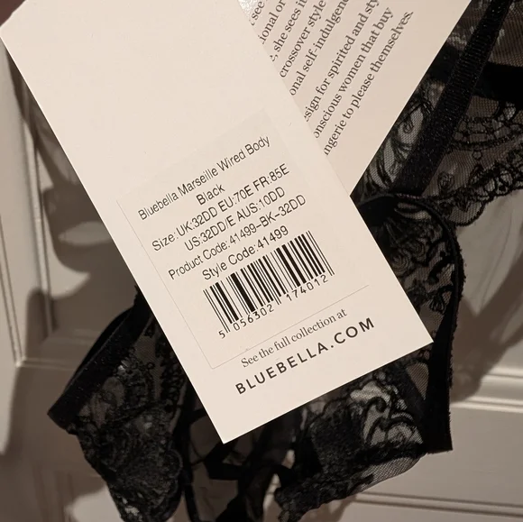 Bluebella Black Lace Bra Bodysuit - Picture 6 of 7